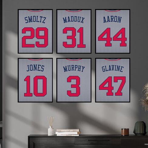 TMO2 Atlanta Braves Wall Decor, Atlanta Braves Room Decor, Atlanta Braves Posters for Walls, Atlanta Braves Sign, Braves Baseball Decor, Atlanta Braves Pictures for Wall Set of 6 (8x10") Unframed in Kuwait