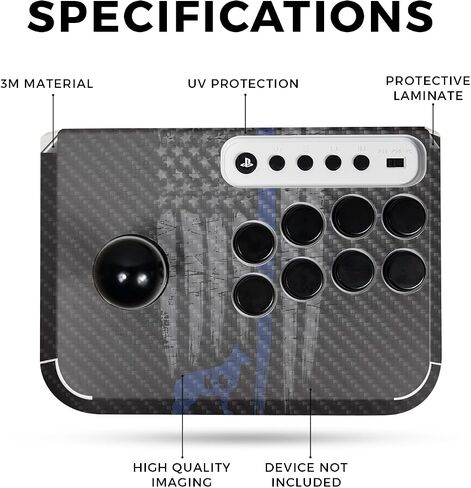 Gaming Skin Compatible with Hori Fighting Stick Mini (PS5, PS4, PC) - Spaced Out - Premium 3M Vinyl Protective Wrap Decal Cover - Easy to Apply | Crafted in The USA by MightySkins in Saudi Arabia