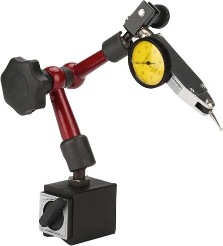 EVTSCAN 0 to 0.8mm Lever Type Test Indicator with Magnetic Base Set, 32mm Dial Diameter with Rotating Bezel and 200mm Flexible Adjustable Arm in Saudi Arabia
