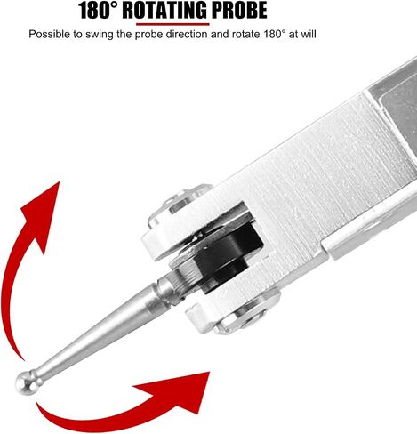 EVTSCAN 0 to 0.8mm Lever Type Test Indicator with Magnetic Base Set, 32mm Dial Diameter with Rotating Bezel and 200mm Flexible Adjustable Arm in Saudi Arabia
