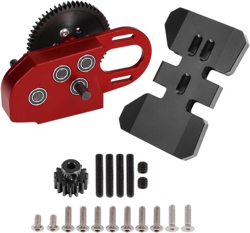 yoeannity 1/10 Transmission Scx10 RC Crawler Transmission Scx10 II Transmission LCG Chassis Transmission 2Low Transmission Overdrive Gearbox with Overdrive Gear for 1/10 RC Crawler SCX10 II (Red) in Saudi Arabia