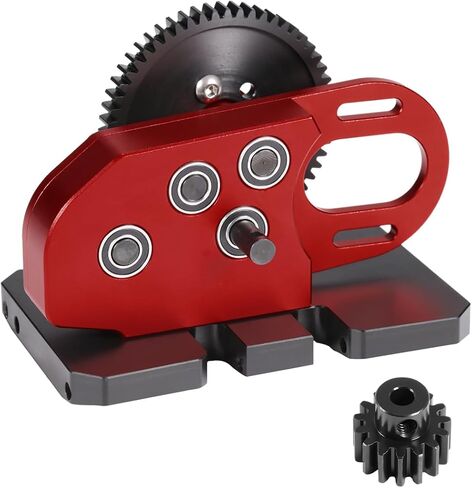 yoeannity 1/10 Transmission Scx10 RC Crawler Transmission Scx10 II Transmission LCG Chassis Transmission 2Low Transmission Overdrive Gearbox with Overdrive Gear for 1/10 RC Crawler SCX10 II (Red) in Saudi Arabia