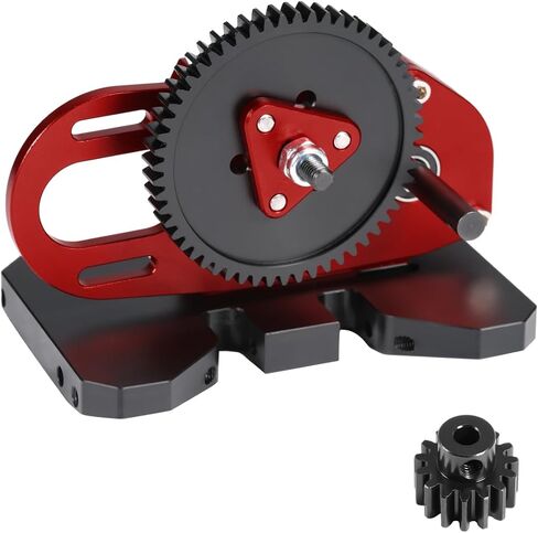 yoeannity 1/10 Transmission Scx10 RC Crawler Transmission Scx10 II Transmission LCG Chassis Transmission 2Low Transmission Overdrive Gearbox with Overdrive Gear for 1/10 RC Crawler SCX10 II (Red) in Saudi Arabia