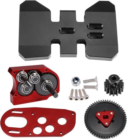 yoeannity 1/10 Transmission Scx10 RC Crawler Transmission Scx10 II Transmission LCG Chassis Transmission 2Low Transmission Overdrive Gearbox with Overdrive Gear for 1/10 RC Crawler SCX10 II (Red) in Saudi Arabia