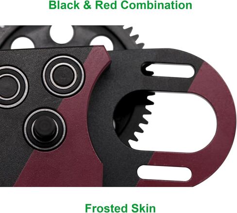 AMK 1/10 Transmission 2Low Differential Gearbox with Skid Plate SCX10 Transmission for LCG Chassis Kit 1/10 RC Crawler Axial SCX10 II DIY LCG Chassis SCX10 Upgrades (Red & Black) in Saudi Arabia