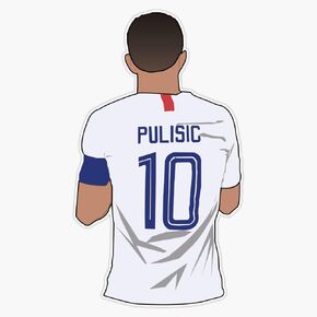 Magnet Christian Pulisic Usa Magnet Vinyl Decal Sticker 5" in Saudi Arabia