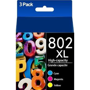 802XL C/M/Y Ink Cartridges Remanufactured for epson 802 Ink cartridges Combo Pack T802 802XL Work with Workforce Pro WF-4720, WF-4730, WF-4734, WF-4740 (C/M/Y) in Kuwait