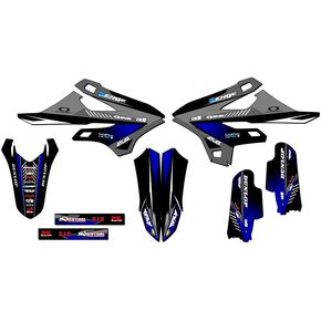 2022-2025 YZ 85 Surge Black Senge Graphics Complete Kit with Rider I.D. Compatible with Yamaha in Saudi Arabia