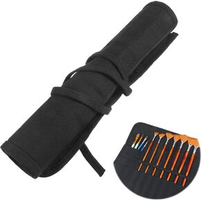 30 Slots Paint Brush Case Storage for Acrylic Oil Watercolor Paint Brush Holder Roll Up Case Storage Gouache Brushes Canvas Pouch in Kuwait