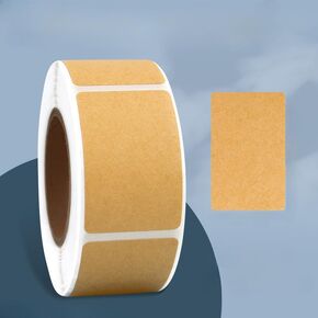 800PCS/ Roll Blank Kraft Paper Label Stickers Handmade Stationery Files Tags Paper DIY Envelope Sealing Sticker 2.5 * 1.5cm in Saudi Arabia