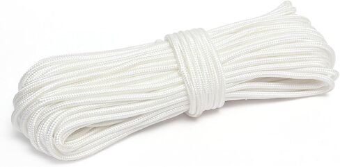 حبل نايلون، 1/4 بوصة 100 قدم نايلون بولي حبل بوليستر قوي للتخييم، المشي لمسافات طويلة، حبل الغسيل، ربطة العنق، سارية العلم، البحرية، التأرجح في الهواء الطلق وداخل المنزل (6 مم برتقالي) in Kuwait