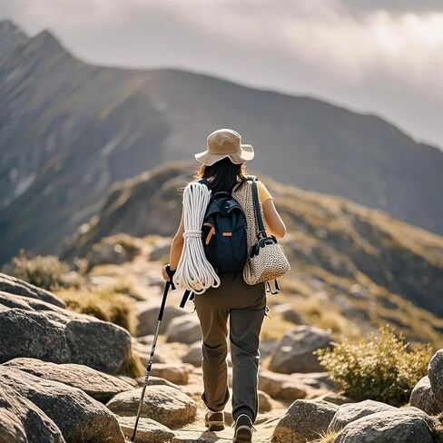 حبل نايلون، 1/4 بوصة 100 قدم نايلون بولي حبل بوليستر قوي للتخييم، المشي لمسافات طويلة، حبل الغسيل، ربطة العنق، سارية العلم، البحرية، التأرجح في الهواء الطلق وداخل المنزل (6 مم برتقالي) in Kuwait