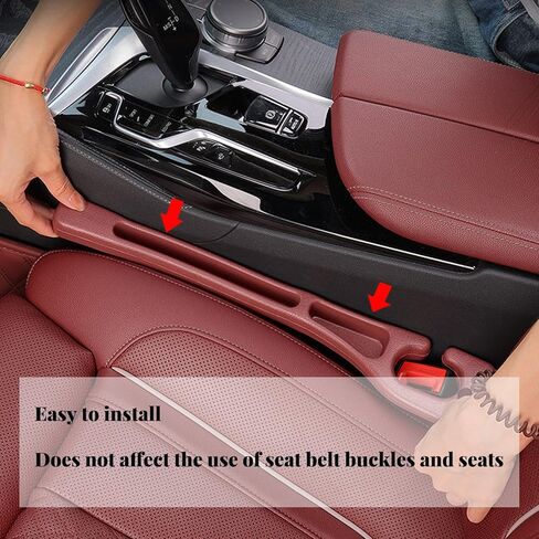 KASHENGMK] Drop Stop Car Seat Gap Filler – Premium Silicone Side Gap Blocker Prevents Phone, Keys & Wallet from Falling (2-Pack, Black) in Saudi Arabia