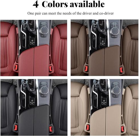 KASHENGMK] Drop Stop Car Seat Gap Filler – Premium Silicone Side Gap Blocker Prevents Phone, Keys & Wallet from Falling (2-Pack, Black) in Saudi Arabia