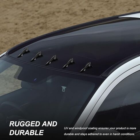 10 قطع من مجموعة زعانف القرش لموزع روائح السيارة، ديكور جناح سقف مولد دوامة الهواء ذاتي اللصق، استبدال موزع روائح السيارة العالمي المتوافق مع جناح السقف المفسد (ألياف الكربون) in Kuwait