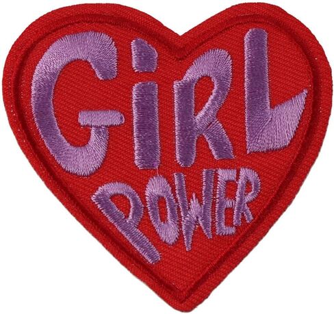 8Pcs Girl Power Iron On Patch, Red Heart Shape Embroidery Patches for Hat Shirt Jacket Clothing in Saudi Arabia