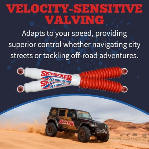 Set of Hydro 7000 Series Front & Rear Hydraulic Action Shocks fits 1973 1991 K5 Blazer Jimmy Suburban 4WD with 9-12" Front & Rear Lift | Durable Construction | Velocity-Sensitive Valving in Saudi Arabia