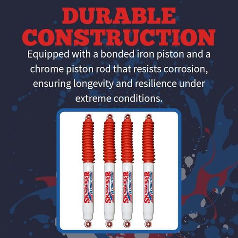 Set of Hydro 7000 Series Front & Rear Hydraulic Action Shocks fits 1973 1991 K5 Blazer Jimmy Suburban 4WD with 9-12" Front & Rear Lift | Durable Construction | Velocity-Sensitive Valving in Saudi Arabia