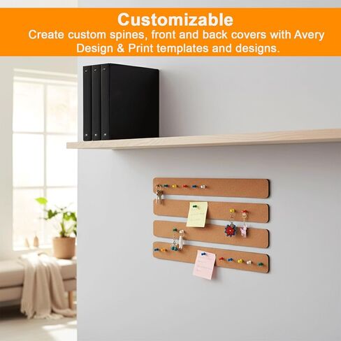 مجلدات مقاس 1 بوصة مكونة من 3 حلقات - 3 عبوات متينة مكونة من 3 حلقات مع جيبين داخليين، تناسب مقاس الحروف 8.5 × 11 ورقة - مجلد مثالي مقاس 1 بوصة للمكتب والمدرسة والمنزل والتنظيم (أسود) in Saudi Arabia
