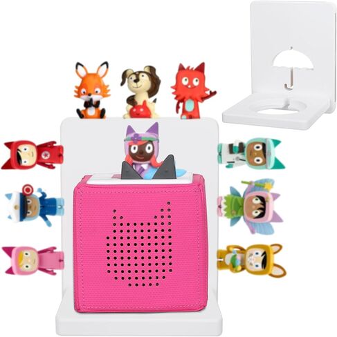 Tonie Shelf for Toniebox and Tonie Figures Triangle Wall Mounted or Desk Magnetic Wooden Shelves Storage Rack for Kids Play Room in Saudi Arabia
