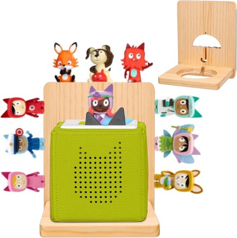 Tonie Shelf for Toniebox and Tonie Figures Triangle Wall Mounted or Desk Magnetic Wooden Shelves Storage Rack for Kids Play Room in Saudi Arabia