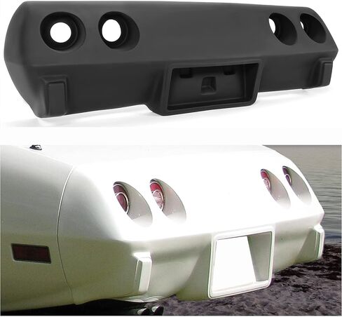 KUAFU Rear Bumper Compatible with 1975 Chevrolet Chevy Corvette C3 Bumper Assembly Painted Black Fiberglass in Saudi Arabia