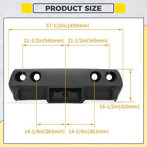 KUAFU Rear Bumper Compatible with 1975 Chevrolet Chevy Corvette C3 Bumper Assembly Painted Black Fiberglass in Saudi Arabia
