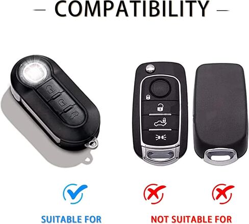Shell Cover Compatible with Fiat 500 Panda Punto Bravo Doblo Peugeot Boxer Citroen Relay for Ducato Lancia Key Cover(Aftermarket Accessory, Not OEM) in Saudi Arabia