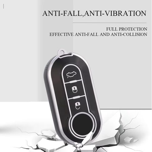 Shell Cover Compatible with Fiat 500 Panda Punto Bravo Doblo Peugeot Boxer Citroen Relay for Ducato Lancia Key Cover(Aftermarket Accessory, Not OEM) in Saudi Arabia
