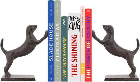 Decorative Book Ends, Unique Cast Iron Animal Shape Book Ends to Hold Books Heavy Duty, for Home Library Office Shelf Decoration, Vintage Antique Home Decor in Saudi Arabia