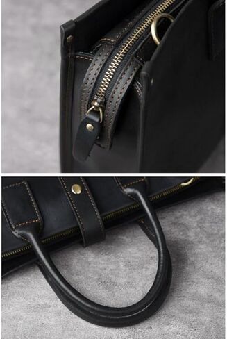 Genuine Leather Notebook Handbags Briefcases Mens Laptop Bags Messenger Shoulder Bags Crossbody Bags in Saudi Arabia