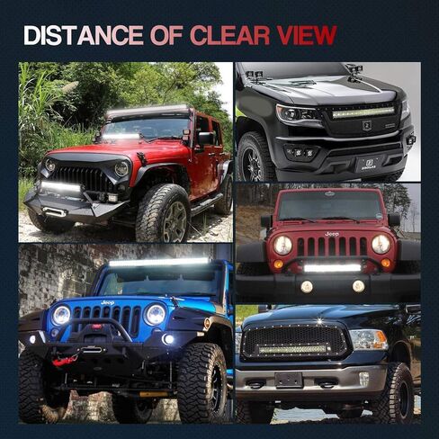 Generic 42Inch 780W + 22Inch 390W Curved LED Light Bar Triple Row Flood Spot Combo Beam Off Road Lights + 4pcs 4Inch 60W Led Fog Lights W/2PCS Rocker Switch Wiring Harness for Jeep Trucks ATV Boat in Saudi Arabia