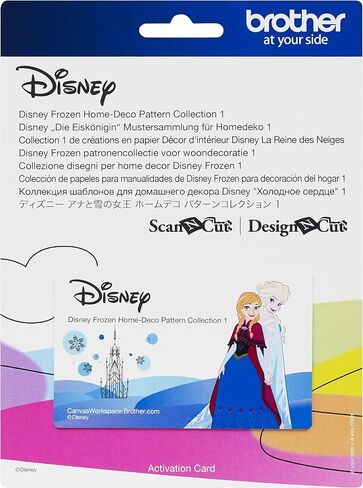 Brother ScanNCut Disney Frozen HomeDeco Pattern Collection 1 CADSNP04, 27 Designs with Olaf, Elsa, Anna & More, Vinyl Wall Art, Iron-on Transfers for Clothing, DIY Stencil Templates, Party Decorations in Saudi Arabia