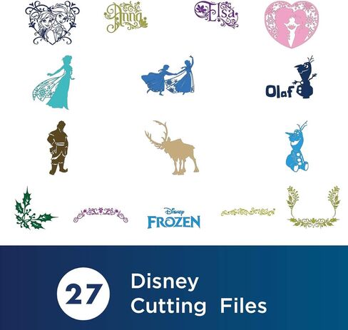 Brother ScanNCut Disney Frozen HomeDeco Pattern Collection 1 CADSNP04, 27 Designs with Olaf, Elsa, Anna & More, Vinyl Wall Art, Iron-on Transfers for Clothing, DIY Stencil Templates, Party Decorations in Saudi Arabia