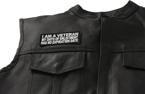 I Am A Veteran My Oath of Enlistment Has No Expiration Date Patch, Patriotic Saying Patches in Saudi Arabia
