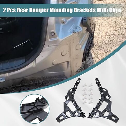 GXARTS 2 قطعة دعامات تثبيت المصد الخلفي يمين يسار مع مشبك 86613C1700 86614C1700 متوافق مع Hyundai Sonata 2015-2019 in Saudi Arabia