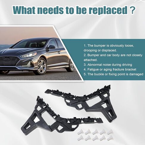 GXARTS 2 قطعة دعامات تثبيت المصد الخلفي يمين يسار مع مشبك 86613C1700 86614C1700 متوافق مع Hyundai Sonata 2015-2019 in Saudi Arabia