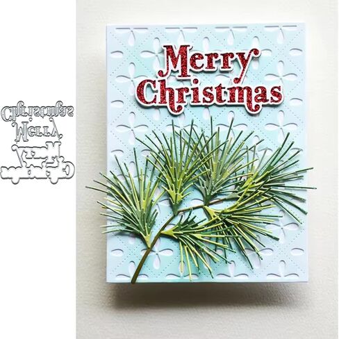 Merry Christmas Word Metal Die Cuts Dies Stencil, Merry Christmas Word Cutting Dies Cut Stencils DIY Scrapbooking Cards Photo Album Craft Embossing Paper Dies for Album Card Scrapbooking Making in Saudi Arabia