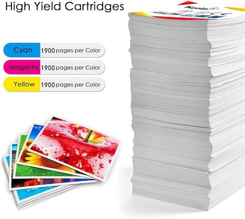 802XL C/M/Y Ink Cartridges Remanufactured for epson 802 Ink cartridges Combo Pack T802 802XL Work with Workforce Pro WF-4720, WF-4730, WF-4734, WF-4740 (C/M/Y) in Kuwait