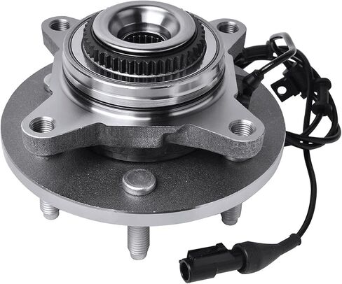 Detroit Axle 515043 Front Wheel Hub and Bearing Assembly w/CV Spindle Nuts for Ford F-150, Lincoln Mark LT, 4x4 (4pc Set) (Column 1, w/ 6 Studs, Built from 11/29/04) in Saudi Arabia