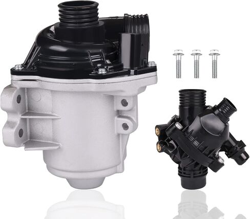 JDMON Replacement for Electric Engine Water Pump BMW 135i 135is 335i 335xi X3 X5 X6 535i 535xi Z4 E82 E90 E92 E93 F10 E60 E61 2008-2016 with Thermostat Replaces 11517588885 11517563659 11537536655 in Saudi Arabia