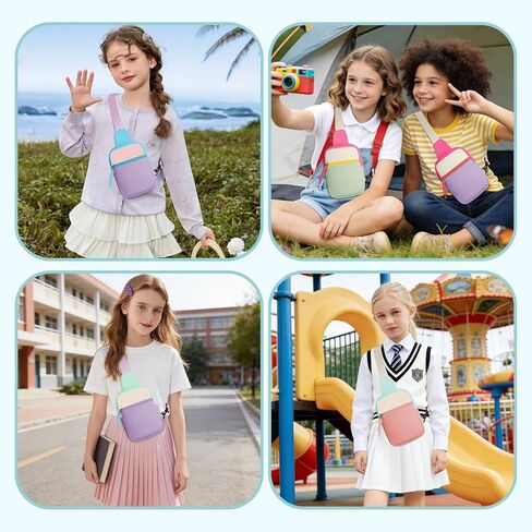 حقيبة حبال صغيرة أولية حقيبة كروس حقيبة فاني للأطفال المراهقين، حقيبة صدر لطيفة متعددة الألوان وحزام حقيبة هدايا عيد الميلاد in Kuwait