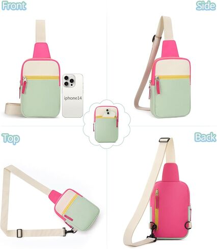 حقيبة حبال صغيرة أولية حقيبة كروس حقيبة فاني للأطفال المراهقين، حقيبة صدر لطيفة متعددة الألوان وحزام حقيبة هدايا عيد الميلاد in Kuwait