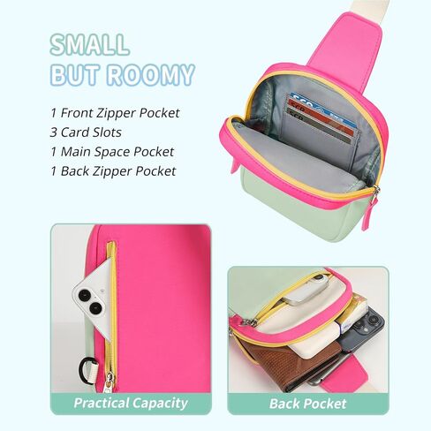 حقيبة حبال صغيرة أولية حقيبة كروس حقيبة فاني للأطفال المراهقين، حقيبة صدر لطيفة متعددة الألوان وحزام حقيبة هدايا عيد الميلاد in Kuwait