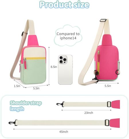 حقيبة حبال صغيرة أولية حقيبة كروس حقيبة فاني للأطفال المراهقين، حقيبة صدر لطيفة متعددة الألوان وحزام حقيبة هدايا عيد الميلاد in Kuwait