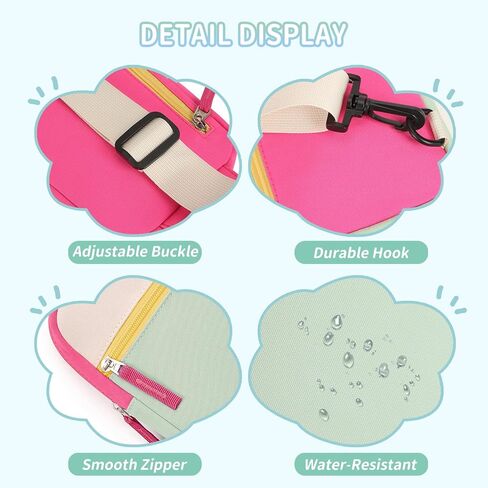 حقيبة حبال صغيرة أولية حقيبة كروس حقيبة فاني للأطفال المراهقين، حقيبة صدر لطيفة متعددة الألوان وحزام حقيبة هدايا عيد الميلاد in Kuwait