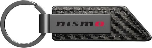 صورة iPick لسلسلة مفاتيح Nissan NISMO المصنوعة من جلد البولي يوريثان وحزام من ألياف الكربون وشريط معدني أسود - مرخصة رسميًا in Saudi Arabia
