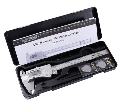 Accusize Industrial Tools Digital Caliper, 0-8''/0-200 mm Range by 0.0005''/0.01 mm Resolution, Large LCD, Ip54 Water Resistant, 2015-0200 in Kuwait