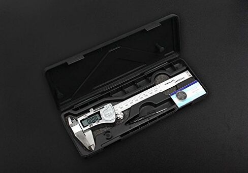 Accusize Industrial Tools Digital Caliper, 0-8''/0-200 mm Range by 0.0005''/0.01 mm Resolution, Large LCD, Ip54 Water Resistant, 2015-0200 in Kuwait