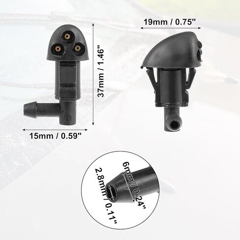ACROPIX Windshield Wiper Washer Nozzle Spray Jet for Chevrolet Cruze 2009-2014 No.94556605 - Pack of 1 in Saudi Arabia
